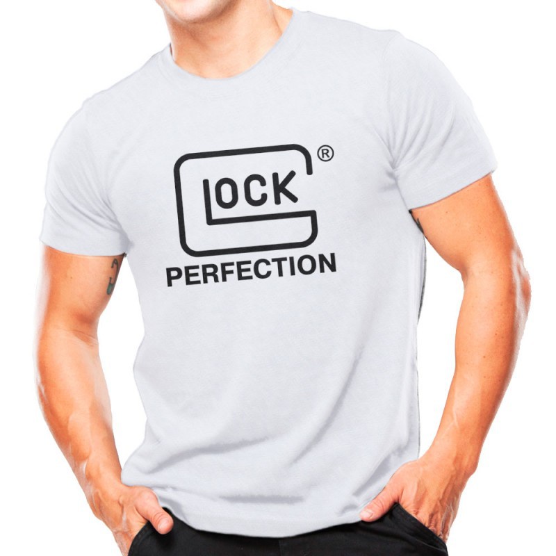 Camiseta Militar Estampada Glock Perfection - Branca