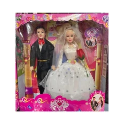 Brinquedo Boneca Bella Casamento Noiva E Noivo Vestido