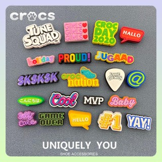 jibbitz crocs sloganos ingleses Shoe Accessories Diy acessórios jibitz