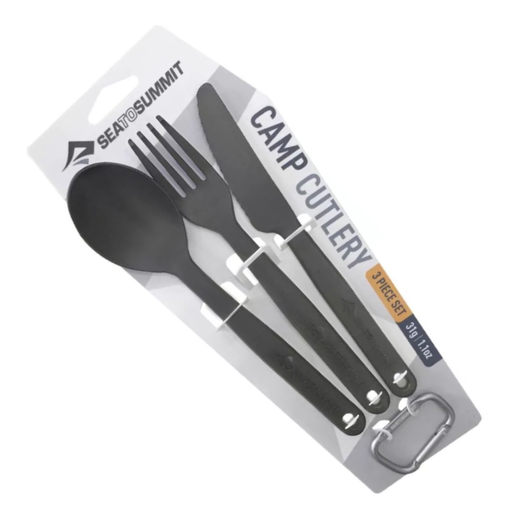 KIT DE TALHERES PARA CAMPING - CAMP CUTLERY 2018 SEA TO SUMMIT CINZA