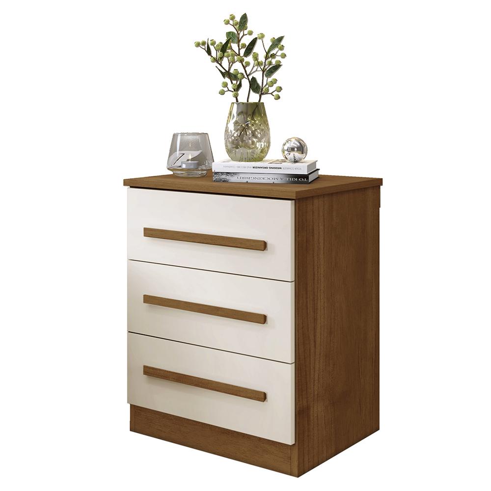 Mesa de Cabeceira Império Quarto com 3 Gavetas em Oferta na Shopee