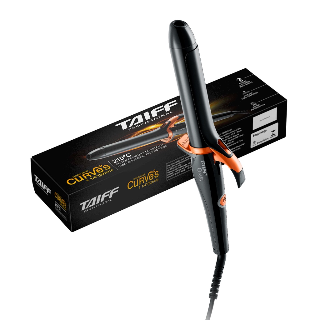 Modelador Curves Golden (32mm) Bivolt - Taiff Profissional - Beauty