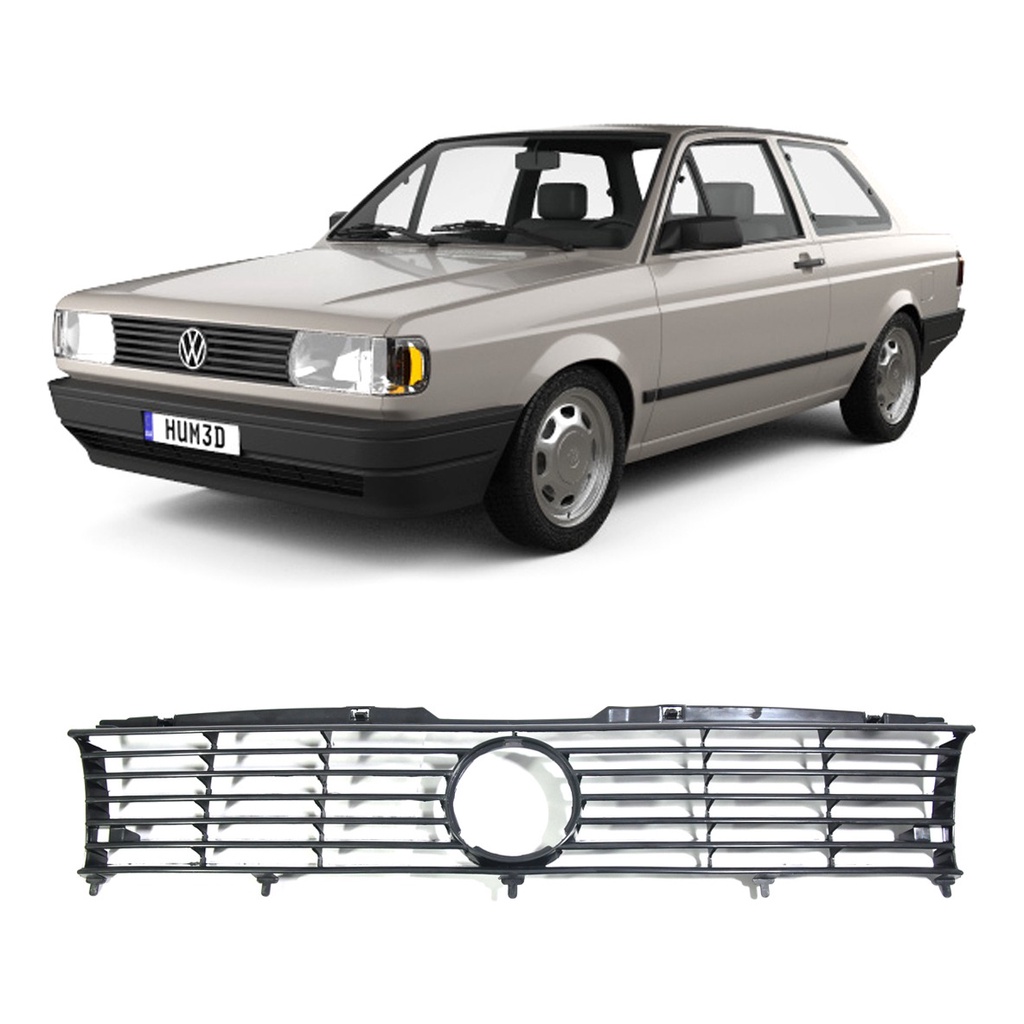 Grade Frontal Preta Volkswagen Voyage Quadrado 1991/1994