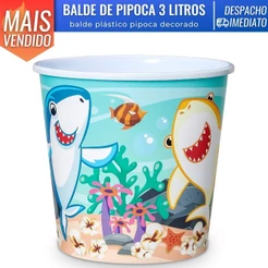Balde Para Pipoca Cinema Filme Decorado Infantil 3 Litros