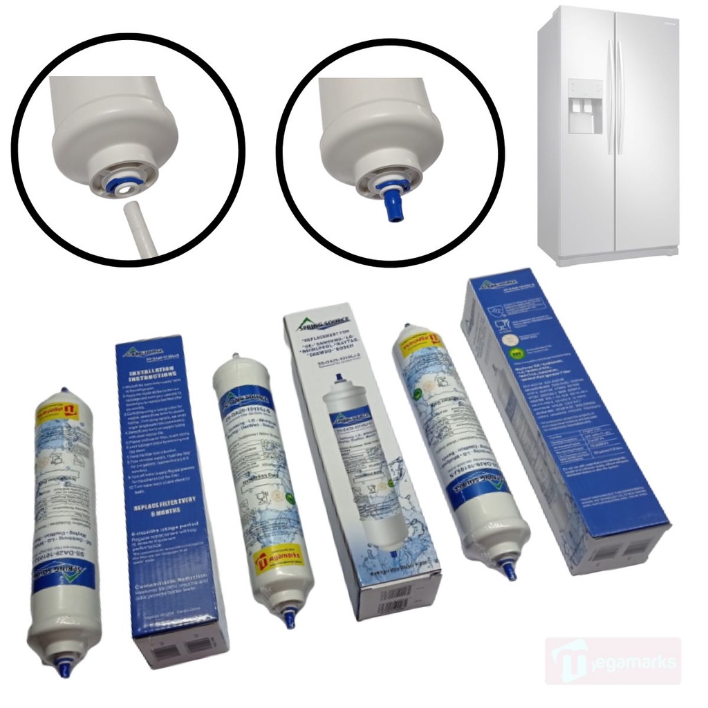 3 filtros de agua refrigerador side by side Electrolux Ss90x/sh72x/sh70b/ss77x/ss78x externo engate rapido sprig source