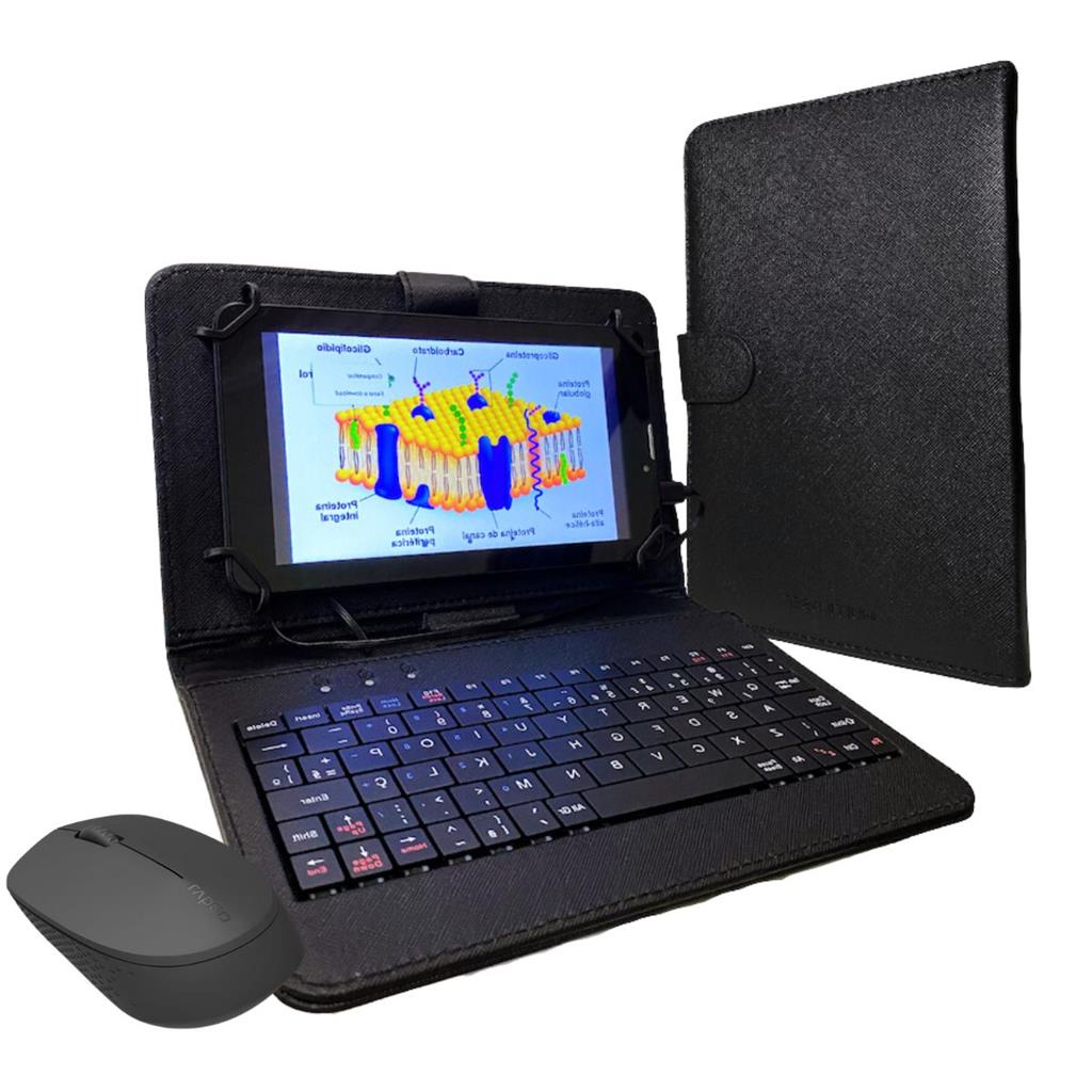 Capa com Teclado e Mouse p/ Tablet M8 Multilaser 8 polegadas Android