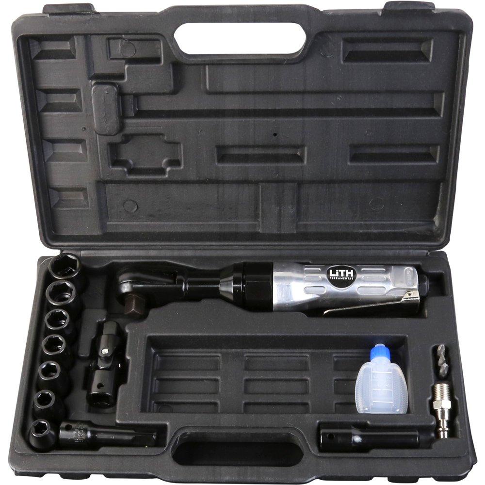 Kit Chave Catraca Reversível Pneumática 1/2 Pol. c/ 17 Peças - Home & Living
