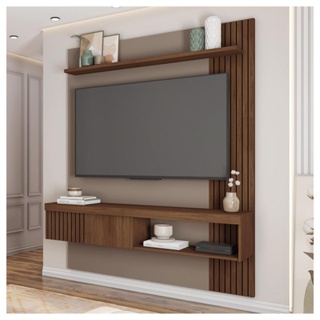 Painel Para Tv Até 55 Polegadas Marrom Moon Caemmun em Oferta na Shopee