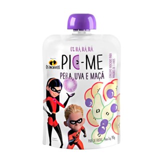 Purê de Frutas Pic - Me Os Incríveis sabor Pera, Uva e Maçã 90g