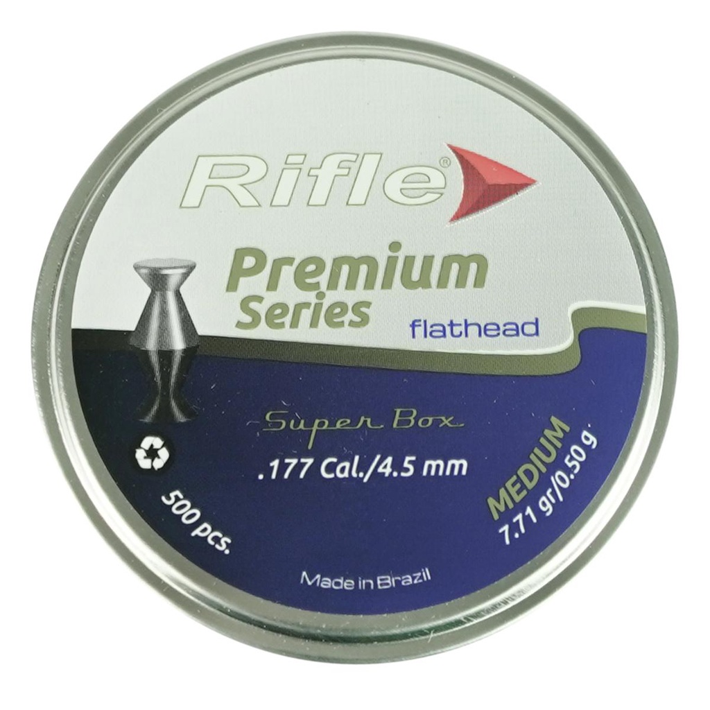 Chumbinho/Munição 4.49mm 500un Rifle Flathead 7.71gr - Sports & Outdoors