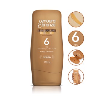 Bronzeador Corporal Cor Dourado FPS6 Cenoura & Bronze 110Ml
