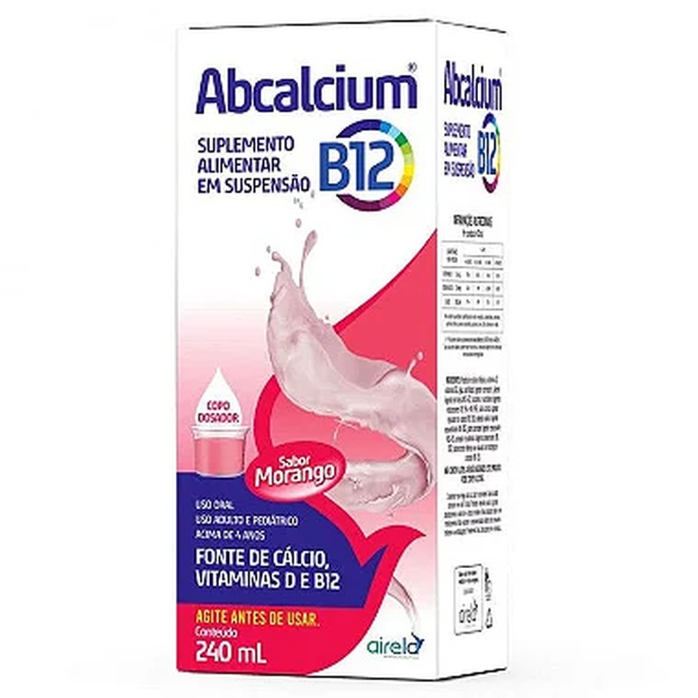 Abcalcium B12 Cálcio + Vitaminas D + B12 240 Ml Airela