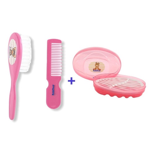 Conjunto Higiene Bebê Pente Escova Kit Saboneteira Infantil em Oferta na Shopee