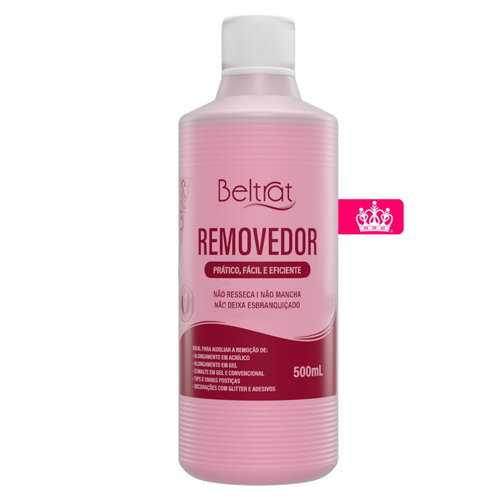 Removedor de Gel com Acetona 500ml - Beltrat (Rosa) em Oferta na Shopee