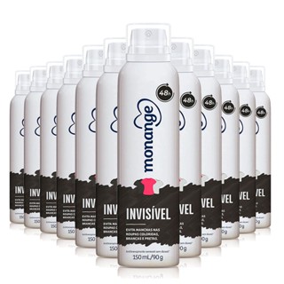 Kit Desodorante Aerosol Monange Invisível 90g - 12 Unidades
