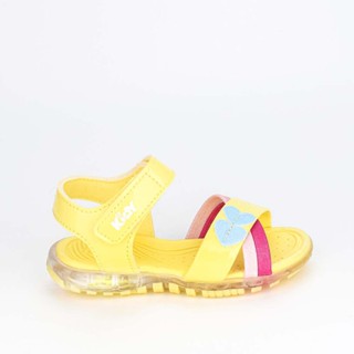 Sandália Infantil Led Kidy Light Love Corações Amarelo
