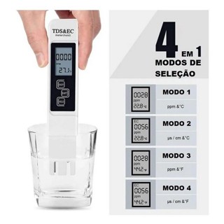 Medidor Tds Ec Condutivimetro Água Ppm Us/cm Termometro