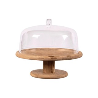 Boleira com Cúpula e Pé 27,5 cm Natural Bambu Sense Ou