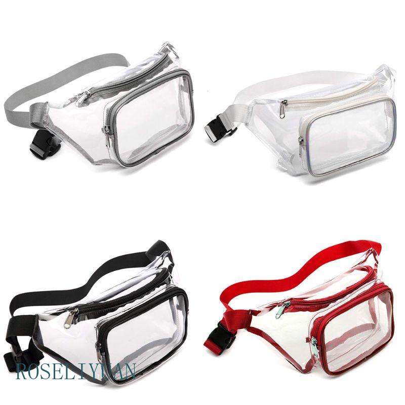 ROS Pack Cintura Transparente Bolsa Viagem Hip Bum Small Purse Chest Pho em Oferta na Shopee