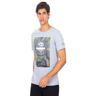 Camiseta Masculina Estampa Changed Polo Wear Cinza Médio