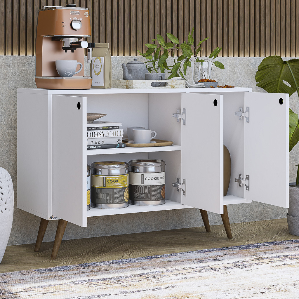 Balcão Organizador 90m Pés Palito Multiuso Cozinha Sala Móveis Bonatto em Oferta na Shopee