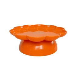 Bandeja Flower Com Pé - 180mm - Laranja - 1 unidade - Só Boleiras - Rizzo