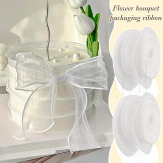 Fita De Cetim De Fio Transparente De 9 M/Rolo-Rabo De Peixe De Fada Organza Com Borda Ondulada-Buquês De Flores Decoraçã em Oferta na Shopee
