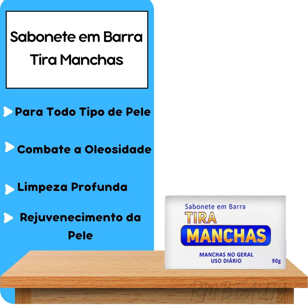 Kit 3 Sabonete Em Barra Tira Manchas Escuras e Melasma Para Pele 90g