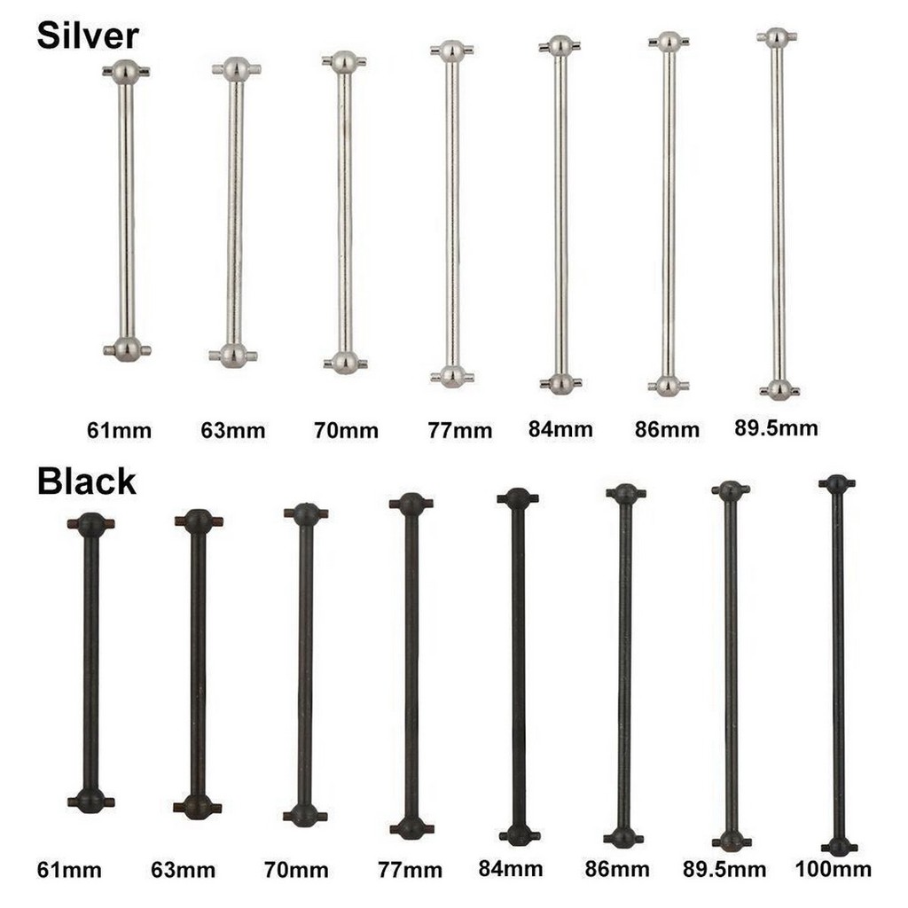 HSP 1/10 2 Unidades/Conjunto Aço Metal RC Eixo De Transmissão De Carro Dogbone Comprimento Total 61mm 63mm 70mm 77mm 84m em Oferta na Shopee