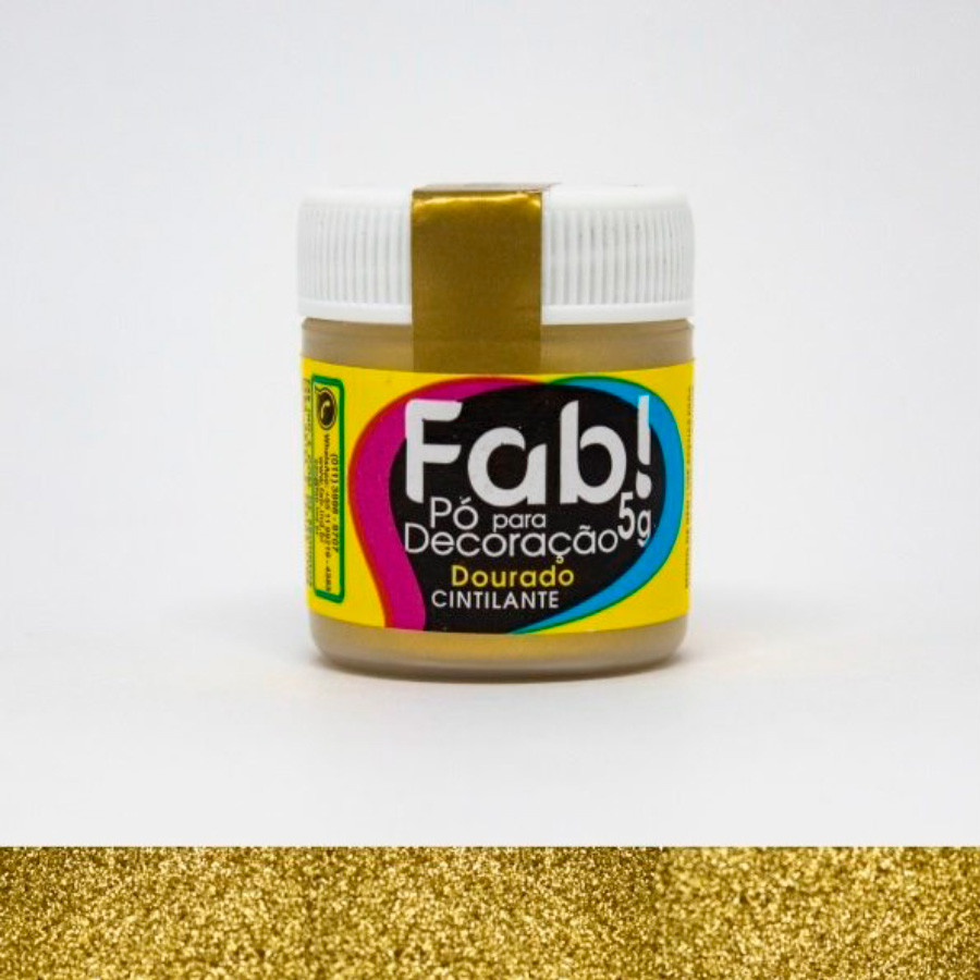 Pó para Decoração Dourado Cintilante 5g Fab - Home & Living