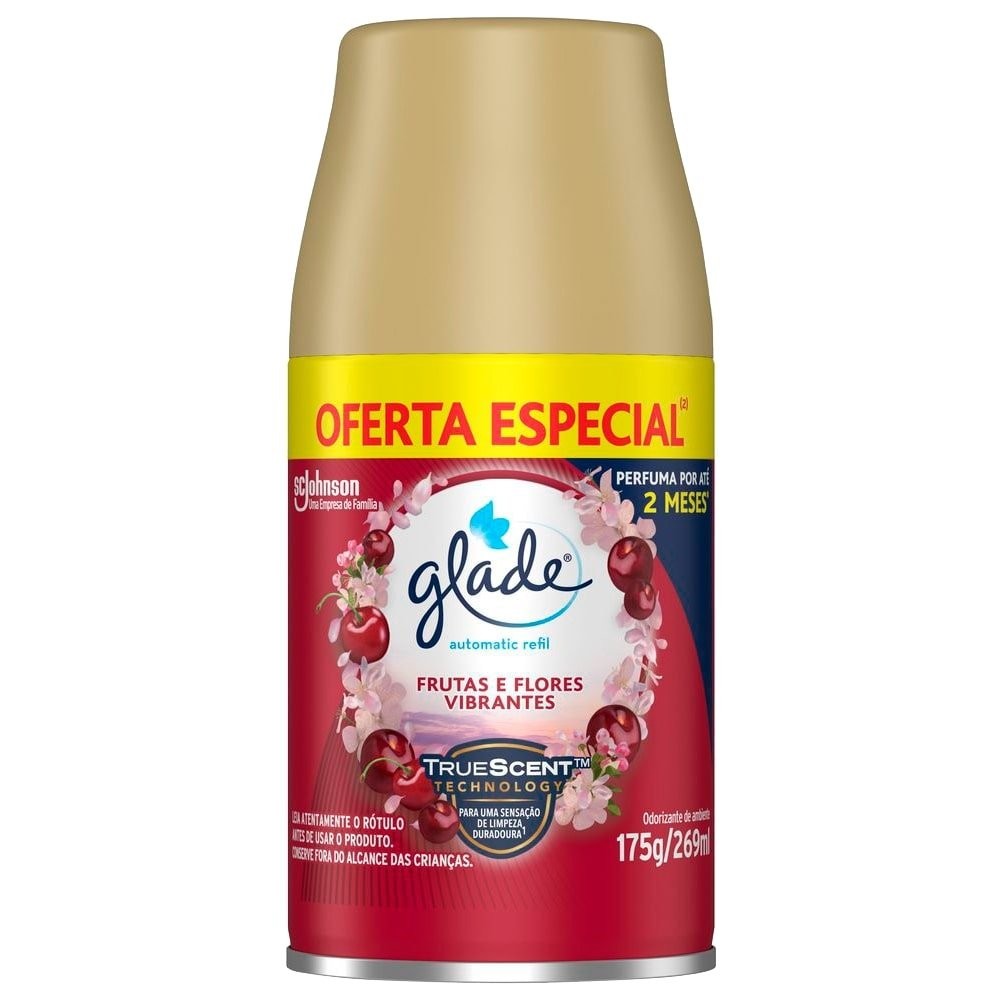 Purificador de Ar Glade Automatic Spray Frutas e Flores Refil 269ml - Home & Living