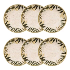 Jogo de 6 Pratos Fundos 20,5 cm Oxford Unni Tropicano