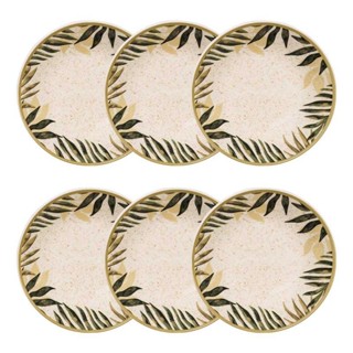 Jogo de 6 Pratos Fundos 20,5 cm Oxford Unni Tropicano em Oferta na Shopee