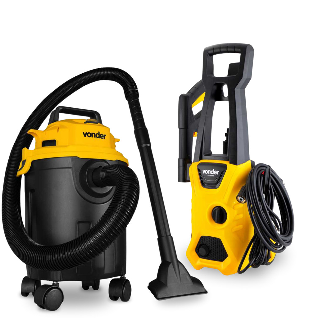 Kit Lavadora 1600 e Aspirador de Pó e Líquido APV1010 Vonder