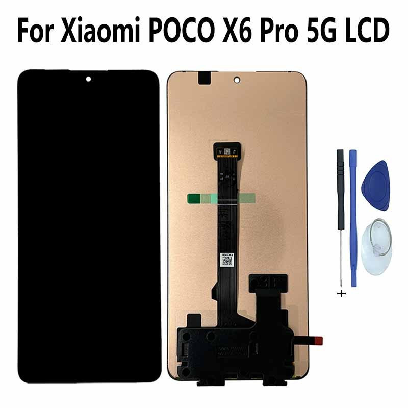 Compatível com o conjunto de tela LCD do Xiaomi POCO X6 Pro 5G 2311DRK48G, com t