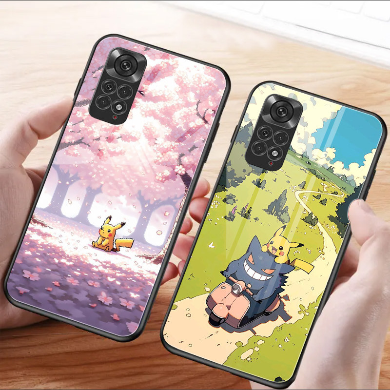 Capa De Telefone De Vidro pokemon pikachu 10 Para Xiaomi Redmi Note 13 Pro Plus 12 4G 11 10 5G 9