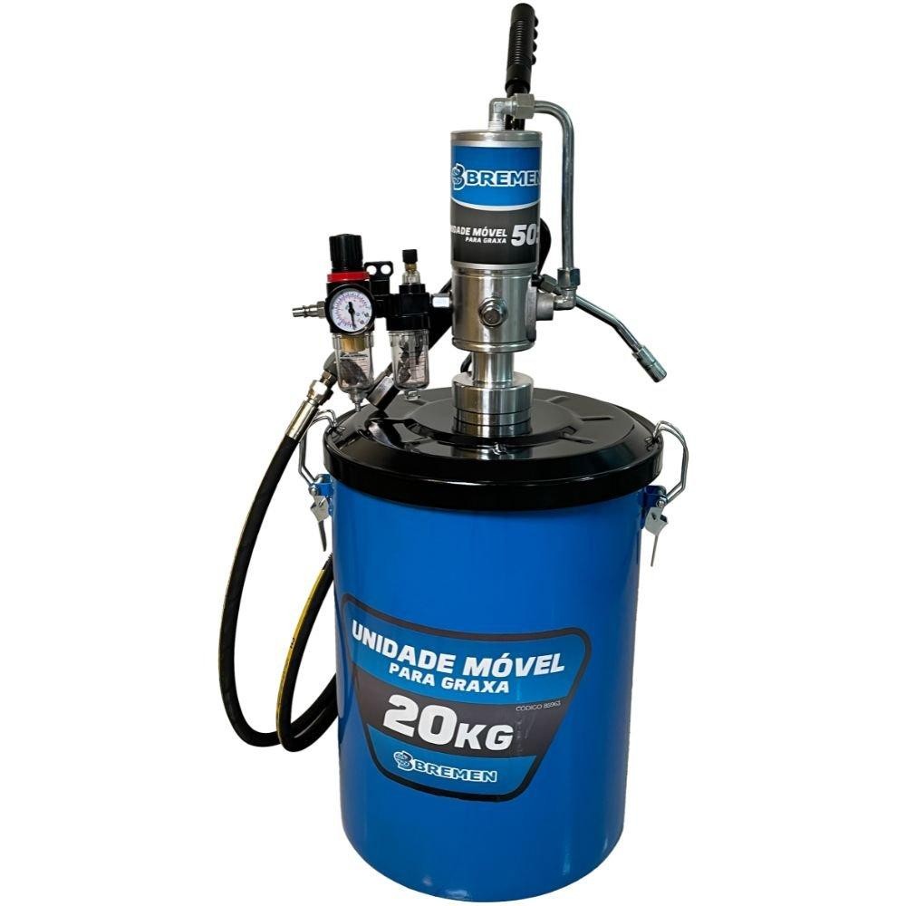 Propulsora Pneumática para Graxa com Balde 20Kg - Bremen em Oferta na Shopee