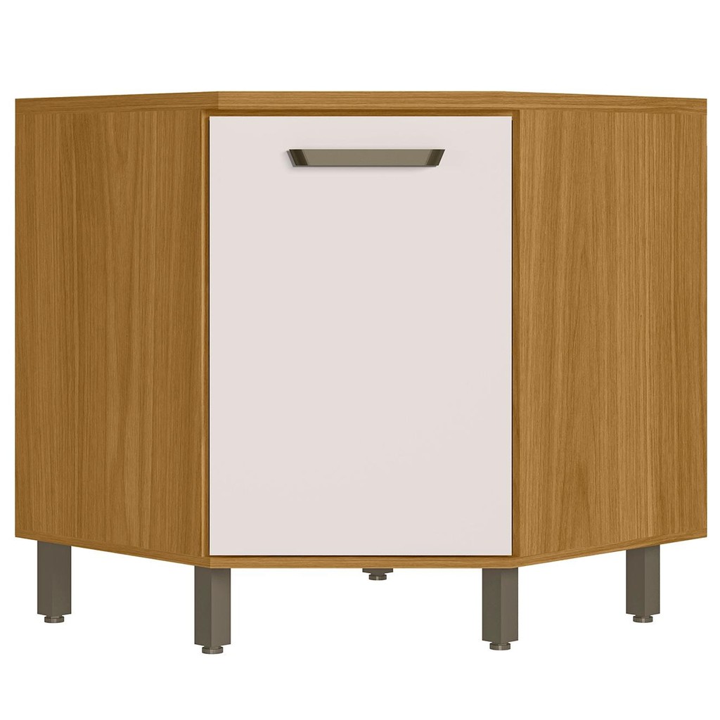 Balcão de Canto Oblíquo 80cm Rita Freijó/Off Acetinado Z44  - Mpozenato em Oferta na Shopee