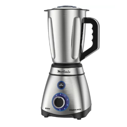 Liquidificador Inox super potente tritura gelo - 800W - 1.5L - 110V ou 220V - Prata