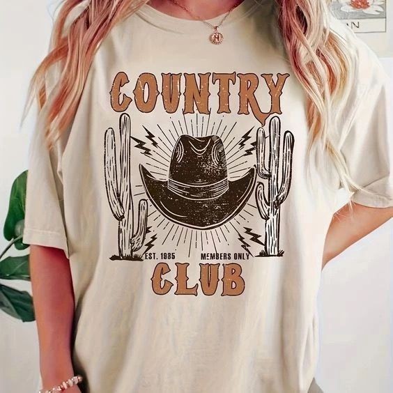 T-shirt Cowgirl Country Club Linda Camisa Moda Western Feminina Rodeio Boiadeira em Oferta na Shopee