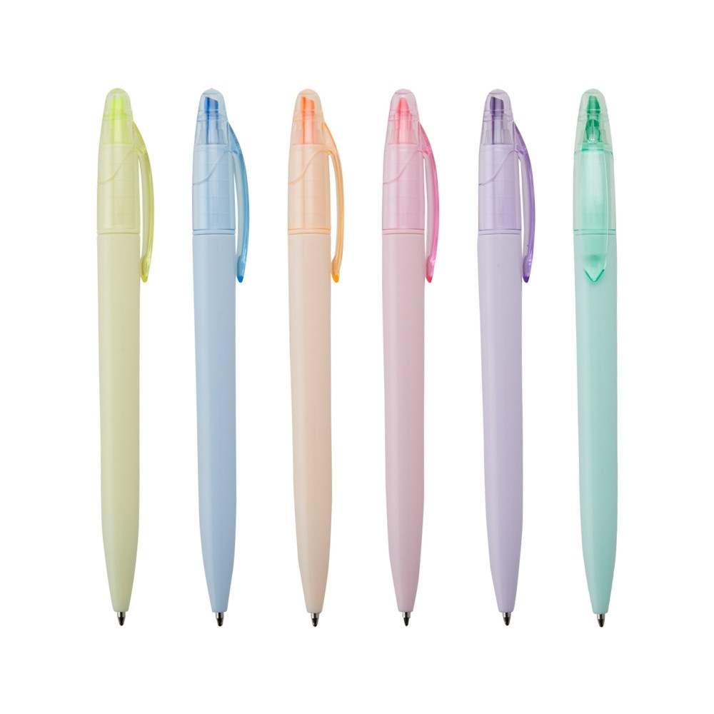 Kit Caneta Marca Texto Esferográfica Colorida Cor Pastel Volta às Aulas em Oferta na Shopee