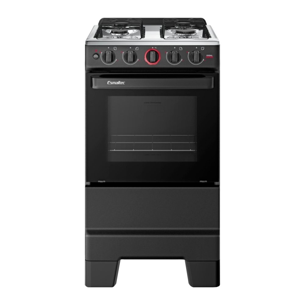 Fogão de Piso 4 Bocas Esmaltec Ideal Super F4IAP | Mesa em Aço Inox, Acendimento Automático, Preto, Bivolt em Oferta na Shopee
