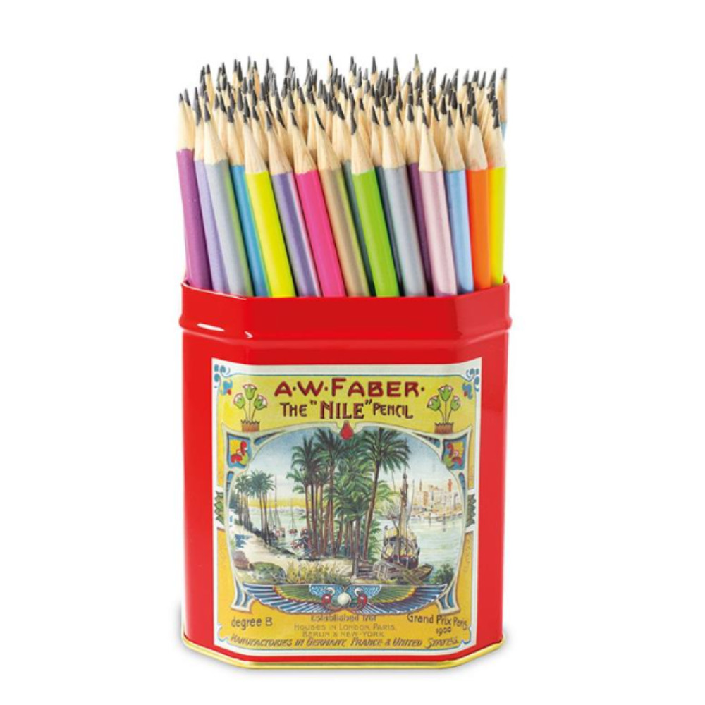 LAPIS PRETO REDONDO ECOLAPIS LATA NEON - FABER-CASTELL -UN.