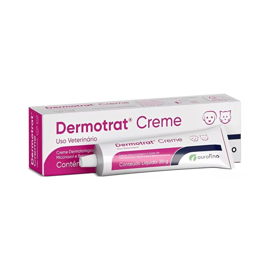 Dermotrat Creme 20g Antiinflamatório Para Cães E Gatos - Pets