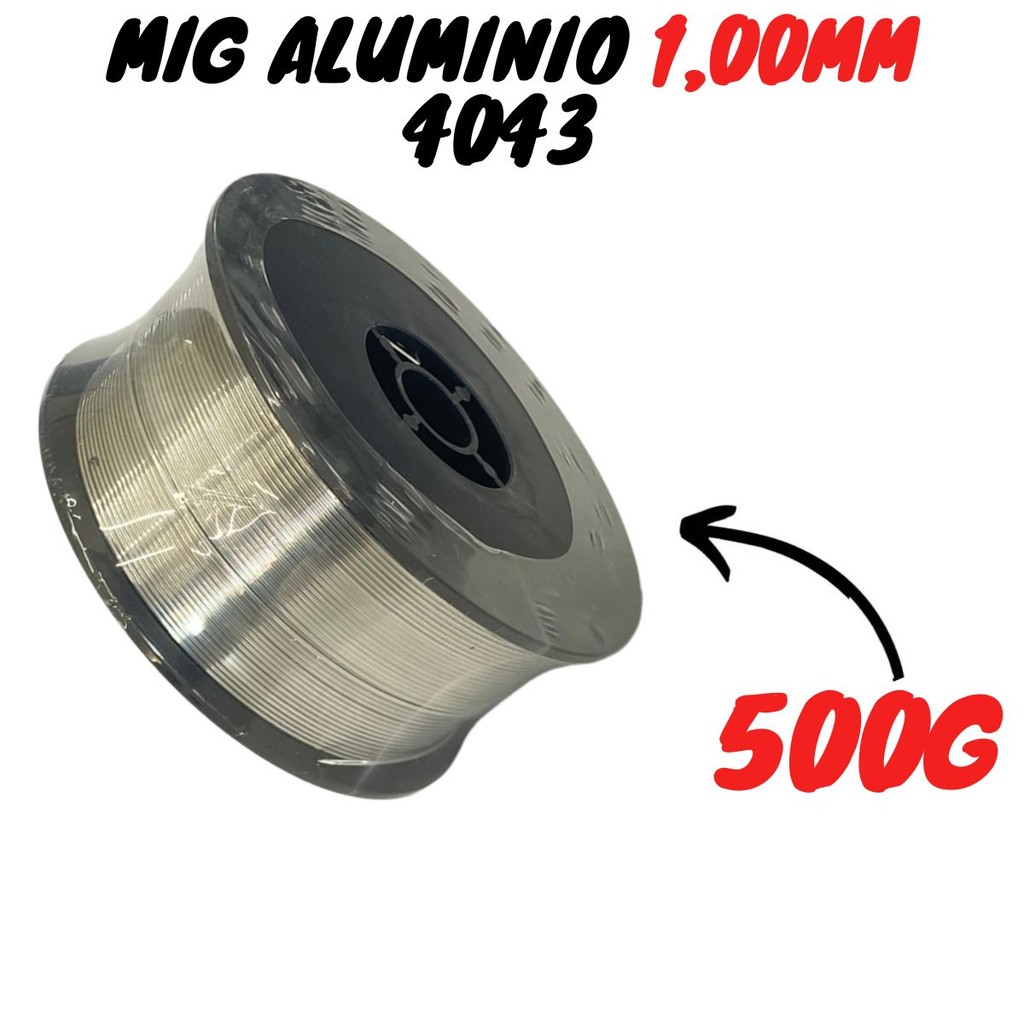 Arame Mig Aluminio 4043 500g 1,00mm - Soldaforte