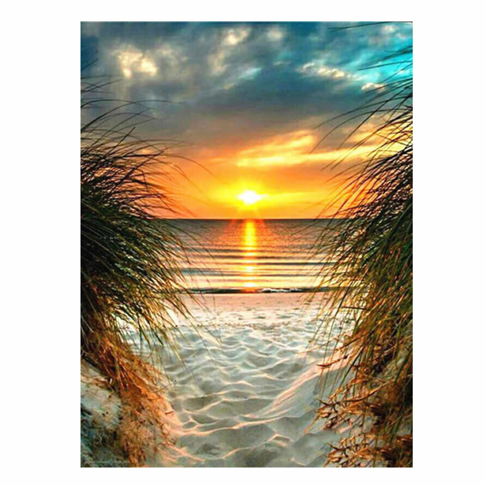 Artesanato Pintura Com Diamante Diy 30x40 - PRAIA CY-FJ00563