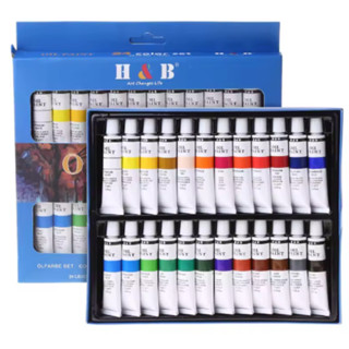 KIT 24 TINTAS ÓLEO PINTURA TELA BISNAGA 12ML ARTE ARTISTA em Oferta na Shopee