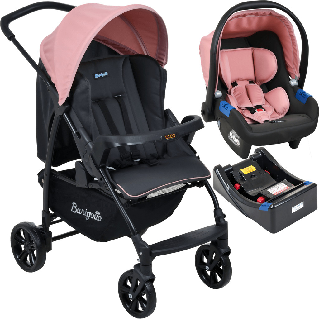 Carrinho de Bebe Bebe Conforto Base Burigotto Ecco CZ Rosa em Oferta na Shopee