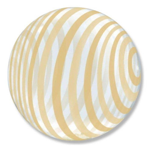 Balao Bubble Reutilizavel Listrado De Amarelo e branco