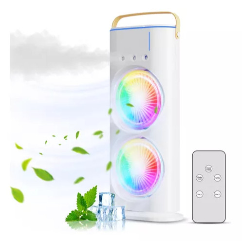 Ventilador De Torre De Pulverização De Cabeça Dupla com Humidificador